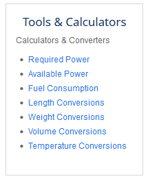 Tools and calculators