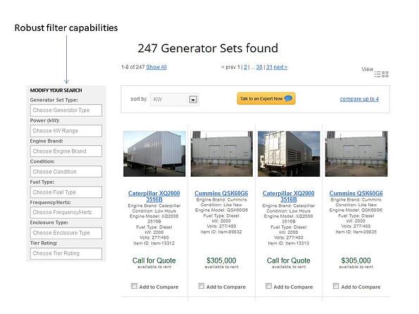 generator search filters
